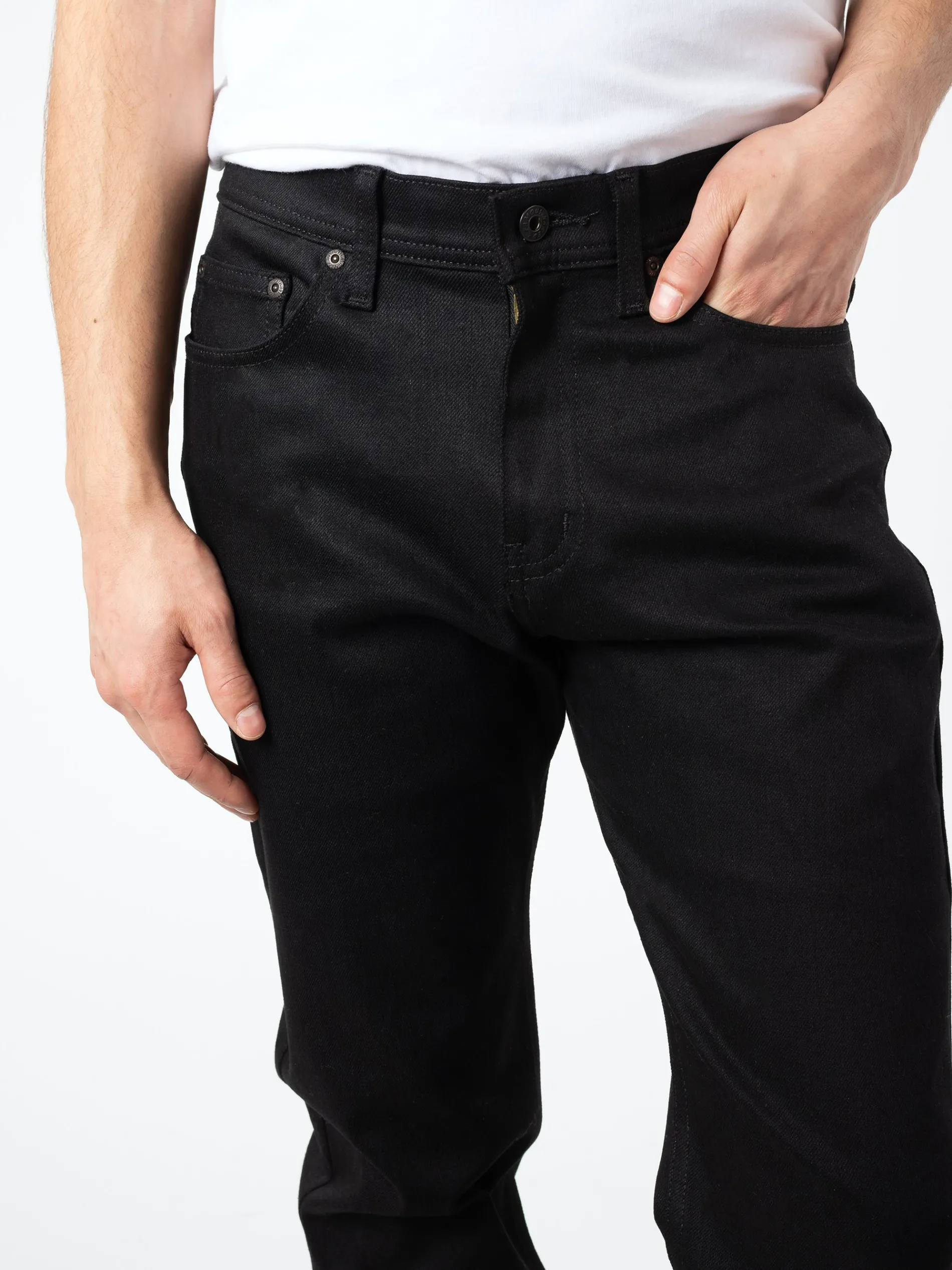 Naked & Famous - All Black Comfort Stretch Weird Guy