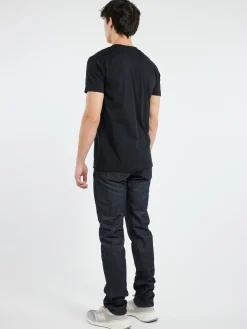Naked & Famous - Black and Triple Yarn Twist Brushed Flannel Pocket Tee