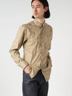 Naked & Famous - Easy Shirt Bell Flowers in Cinnamon