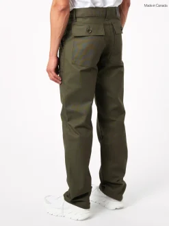 Naked and Famous - Work Pant in Green