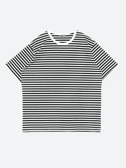Nanamica - Coolmax Stripe Jersey Tee in Black and White