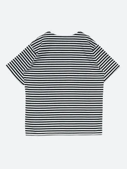 Nanamica - Coolmax Stripe Jersey Tee in Black and White