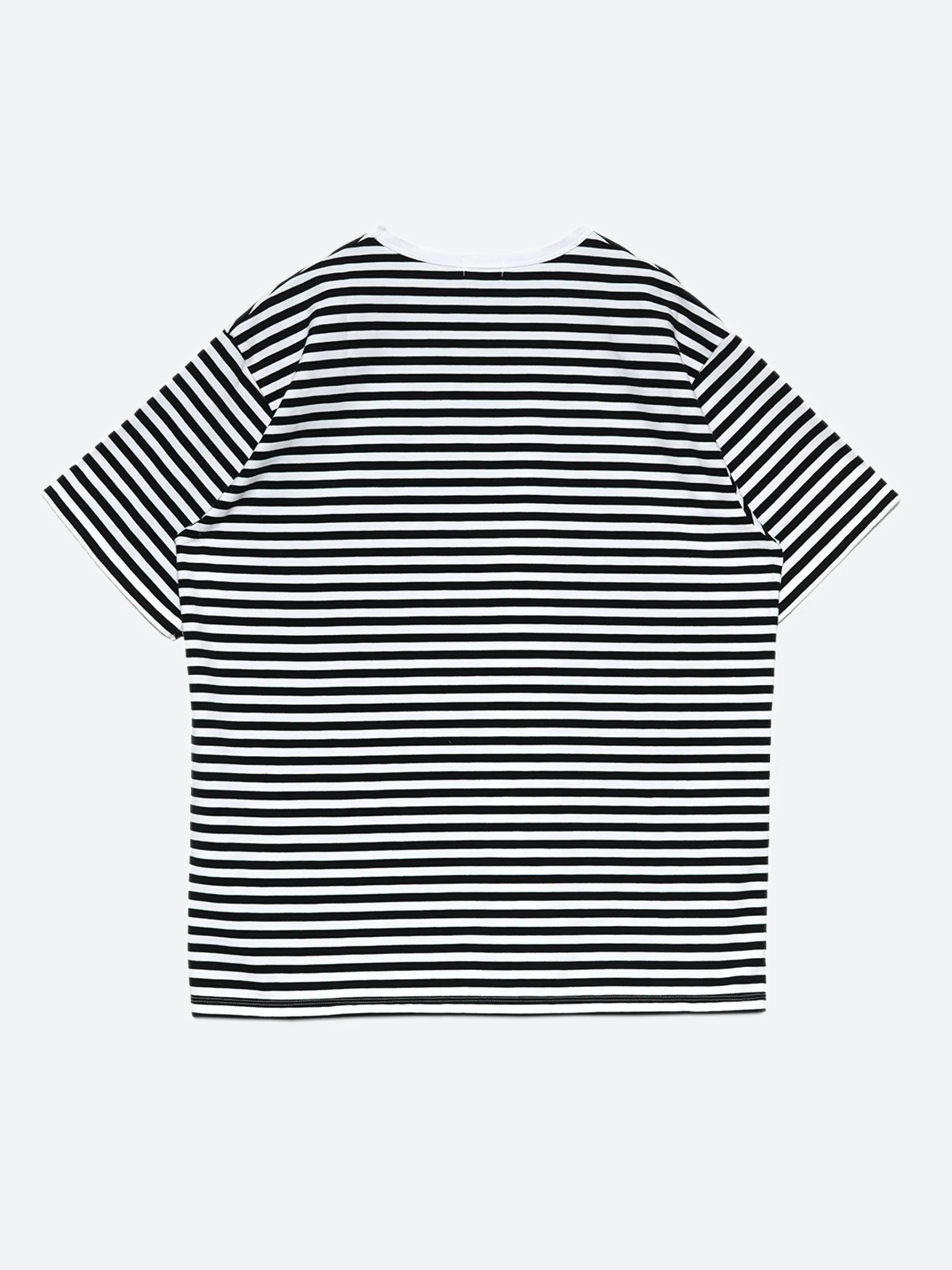 Nanamica - Coolmax Stripe Jersey Tee in Black and White
