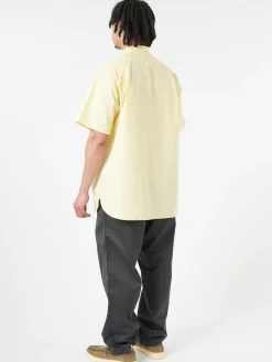 Nanamica - Regular Collar Wind S/S Shirt in Light Yellow