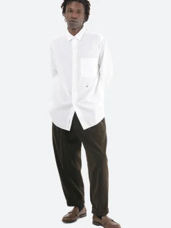 Nanamica - Regular Collar Wind Shirt in Off White