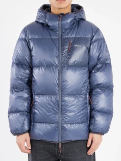 NANGA - Mountain Lodge Down Hoodie in Blue