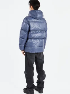 NANGA - Mountain Lodge Down Hoodie in Blue