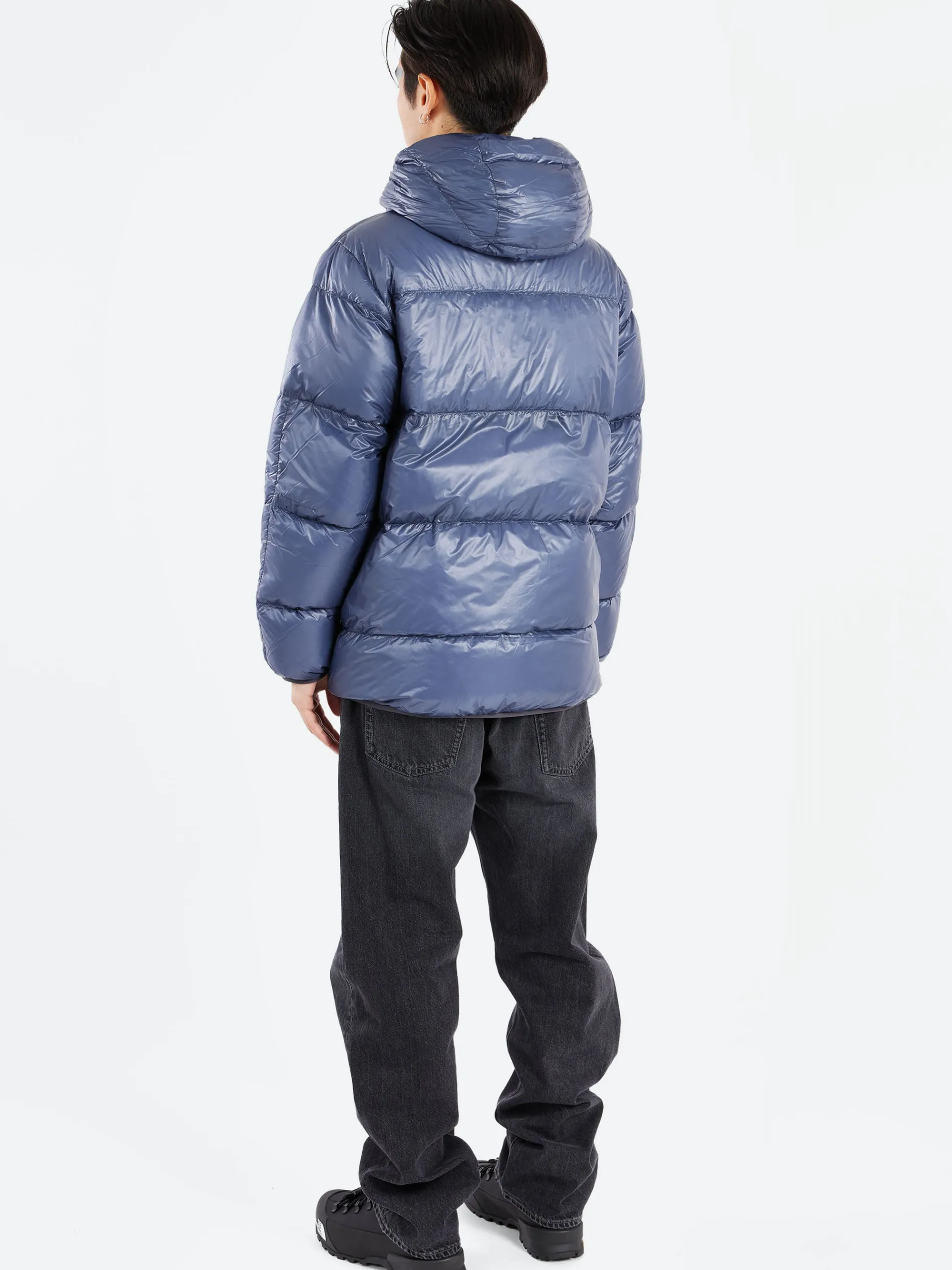 NANGA - Mountain Lodge Down Hoodie in Blue