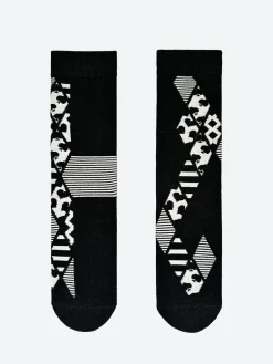 2nd PALETTE - Card Play Socks in Black and White