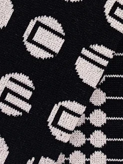 2nd PALETTE - City Dot Sock in Black/White