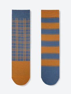 2nd PALETTE - Monochrome Sock in Blue/Orange