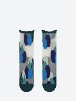 2nd PALETTE - Teal Garden Sock in Blue