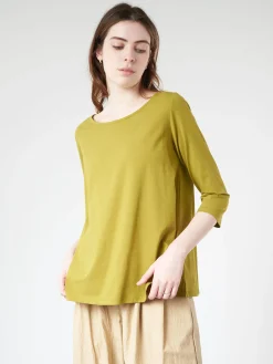 Neirami - 3/4 Sleeve T-Shirt in Foglia