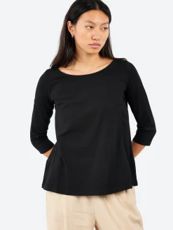 Neirami - 3/4 Sleeves T-Shirt in Nero