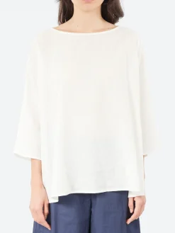 Neirami - 3/4 Sleeves Wide Shirt in Rice
