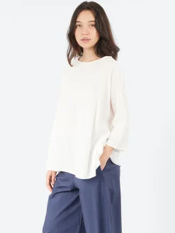 Neirami - 3/4 Sleeves Wide Shirt in Rice