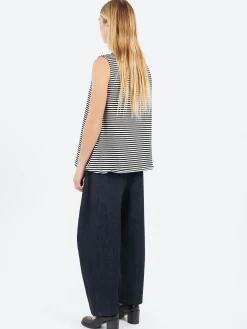 Neirami - A-Line Stripe Tank Top in Nero