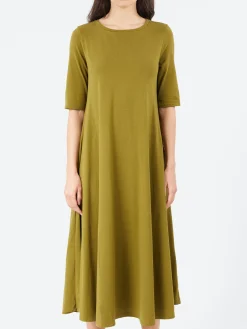 Neirami - B107 Flared Dress in Cactus Green