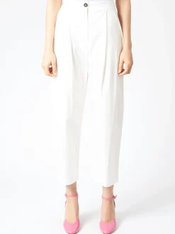 Neirami - Pleated Trouser in Rice (White)