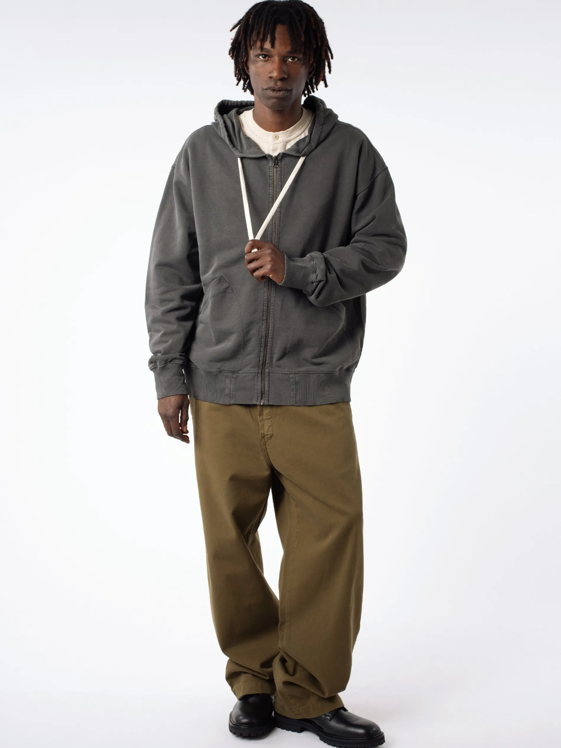 Nigel Cabourn - Army Gym Hoodie in Black