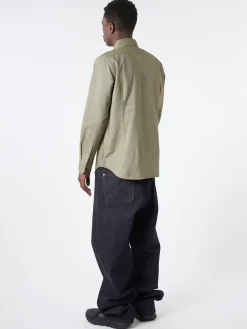 Nigel Cabourn - British Officers Shirt in Dark Green