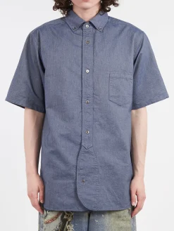 Nigel Cabourn - British Officers S/S Shirt in Navy