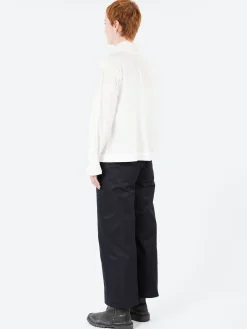 Nigel Cabourn - Gathered Collar Blouse in White