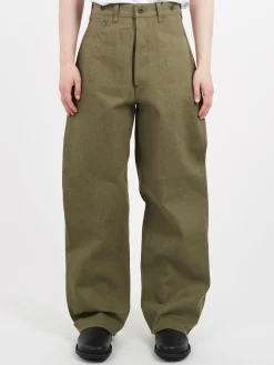 Nigel Cabourn - Railman Denim Pant in Green