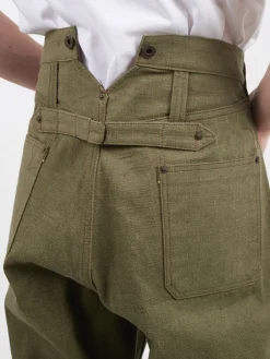 Nigel Cabourn - Railman Denim Pant in Green