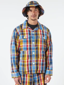 Nigel Cabourn x Original Madras Trading Company - Bucket Hat in Blue
