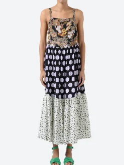 No.6 - Eden Dress in Black Floral Lilac Combo