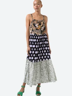 No.6 - Eden Dress in Black Floral Lilac Combo