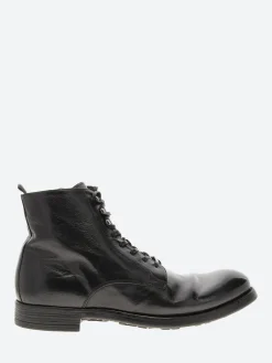 Officine Creative - Chronicle 004 Lace-Up Boots in Nero Ignis