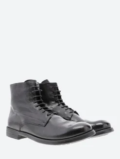Officine Creative - Hive 16 Lace-Up Boots in Nero Ignis
