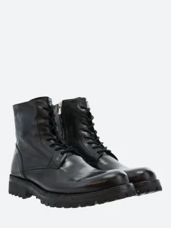 Officine Creative - Ikonic 001 Lace Up Boots in Nero Novak