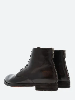 Officine Creative - Lexikon 123 Zipped Ankle Boots in Ebano Ignis