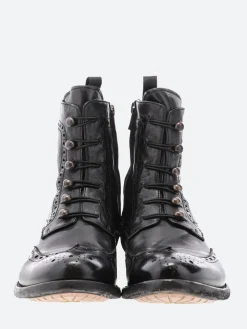 Officine Creative - Lexikon 131 Brogue Ankle Boots in Nero Ignis