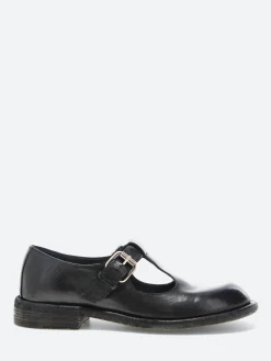 Officine Creative - Rugged 105 T-Bar Shoes in Nero Ignis