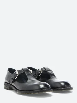 Officine Creative - Rugged 105 T-Bar Shoes in Nero Ignis