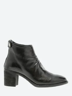 Officine Creative - Sarah 001 Zipped Ankle Boots in Nero Ignis