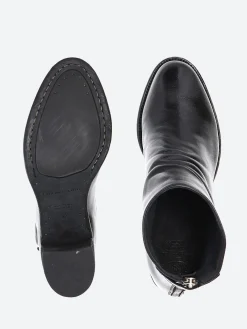 Officine Creative - Sarah 001 Zipped Ankle Boots in Nero Ignis