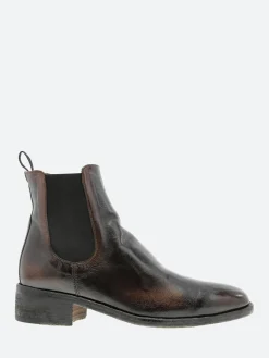 Officine Creative - Seline 005 Chelsea Boot in Airbrushed Brown and Black