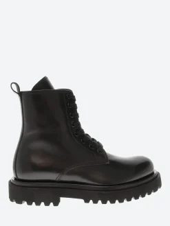 Officine Creative - Wisal 008 Combat Boots in Nero Butter