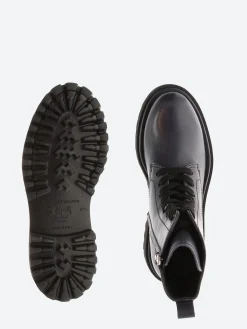 Officine Creative - Wisal 008 Combat Boots in Blue Marine Buttero