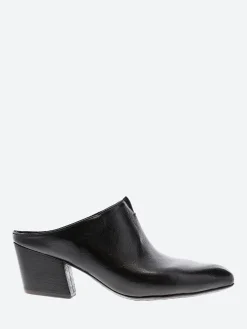 Open Closed - Tanya 16 Heeled Mules in Nero Mousse