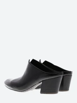 Open Closed - Tanya 16 Heeled Mules in Nero Mousse