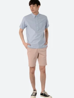 Oxford Pullover Short Sleeve Button-Down Shirt