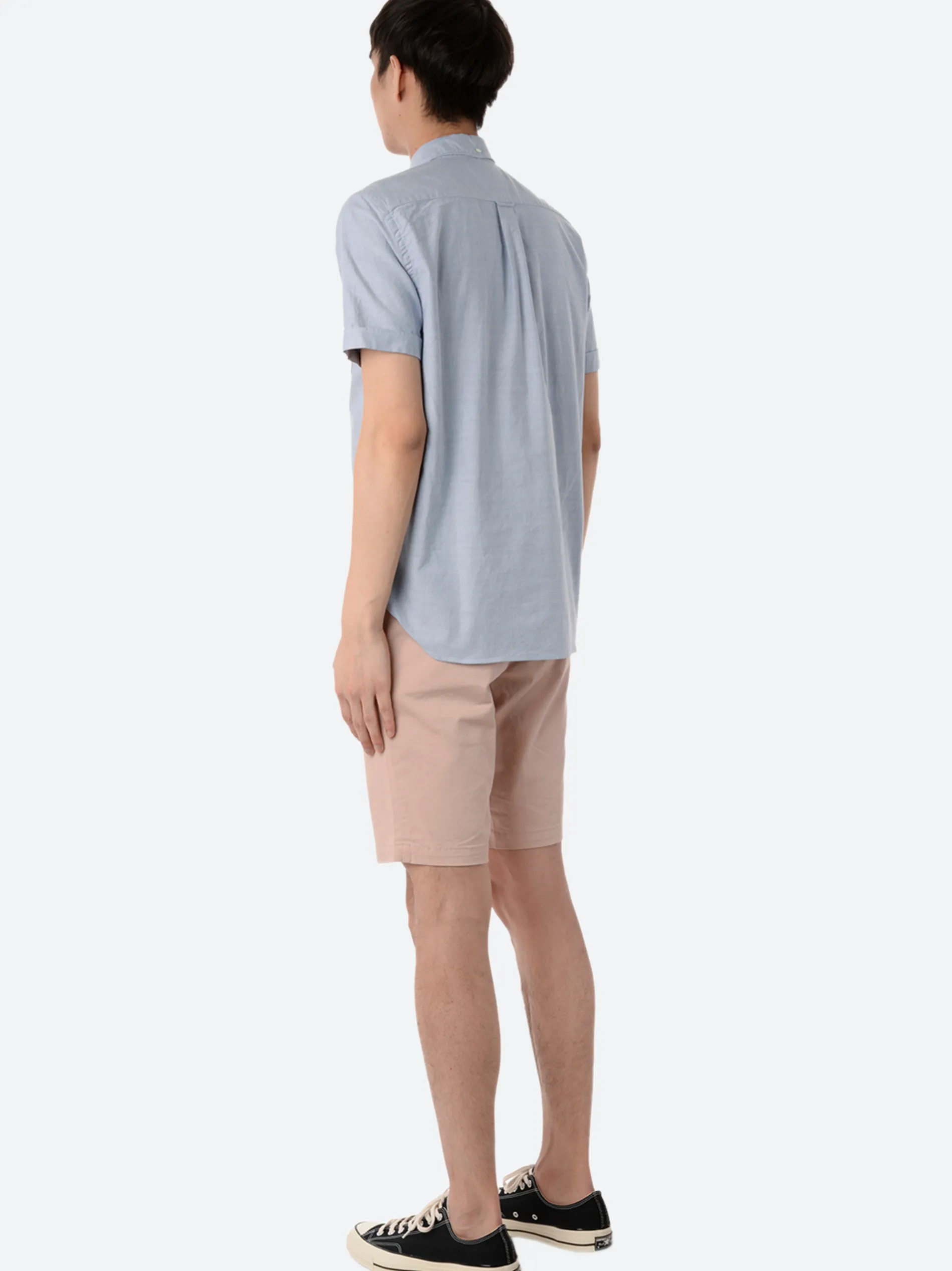 Oxford Pullover Short Sleeve Button-Down Shirt