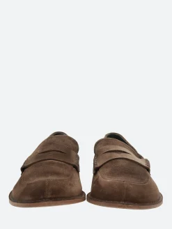 Pantanetti - 17510A Suede Loafers in Ebano Elite