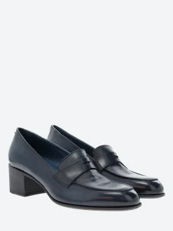 Pantanetti - 16020E Heeled Loafer in Denim Langos